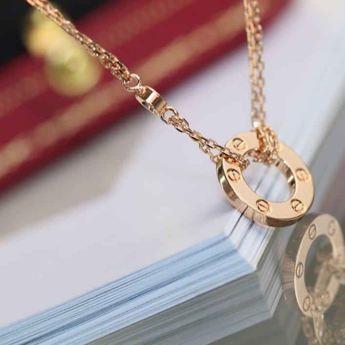 [ECHO ]LOVE NECKLACE ADJUSTABLE ROSE GOLD 2 DIAMOND