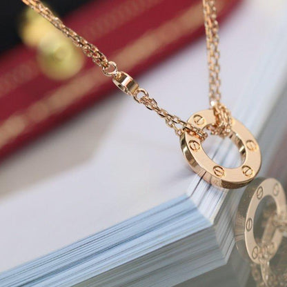 [ECHO ]LOVE NECKLACE ADJUSTABLE ROSE GOLD 2 DIAMOND