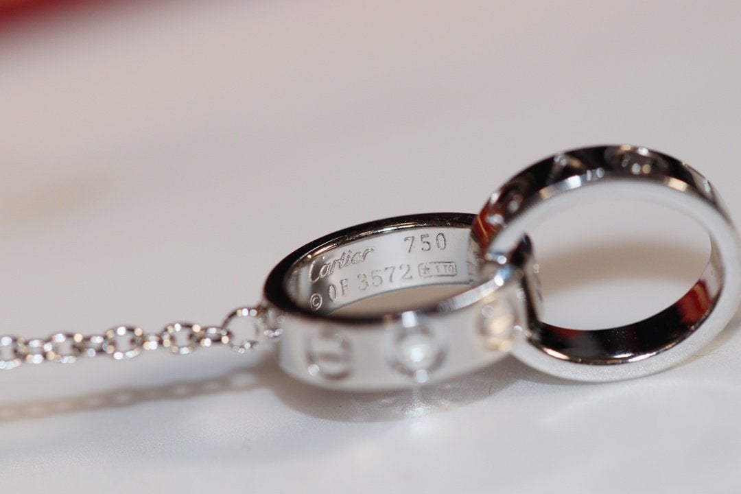 [ECHO ]LOVE NECKLACE PINK GOLD AND SILVER