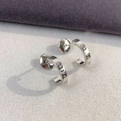 [ECHO ]LOVE EARRINGS 2.65MM SILVER