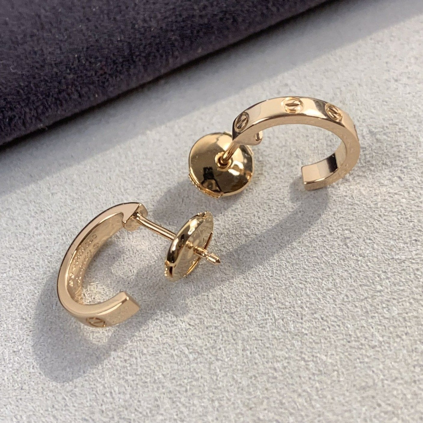 [ECHO ]LOVE EARRINGS 2.65MM PINK GOLD