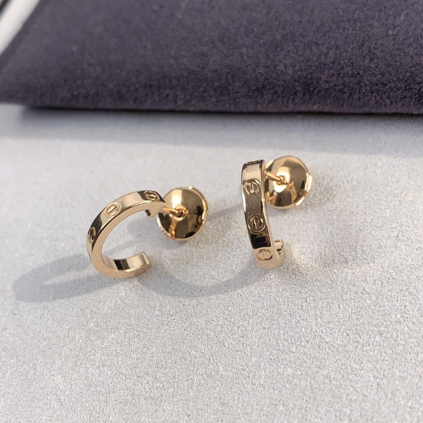 [ECHO ]LOVE EARRINGS 2.65MM PINK GOLD