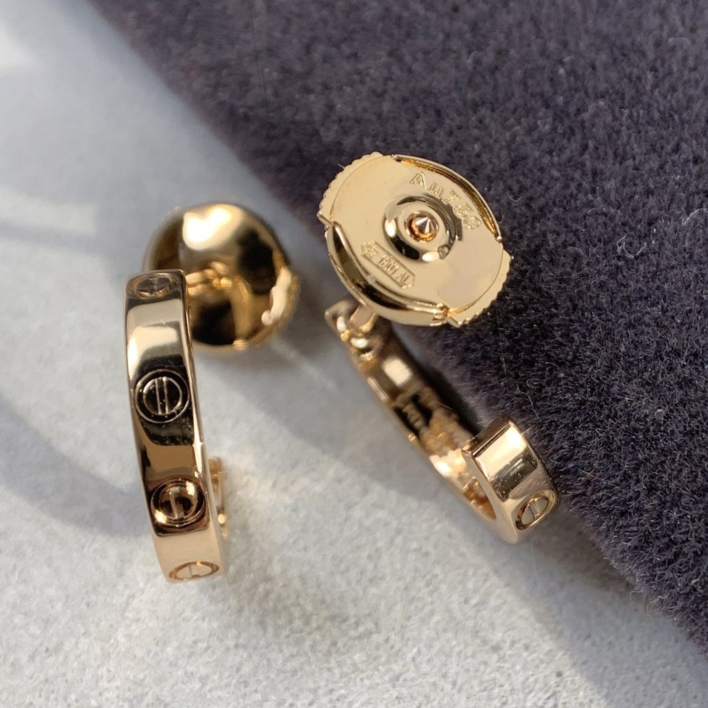 [ECHO ]LOVE EARRINGS 2.65MM PINK GOLD