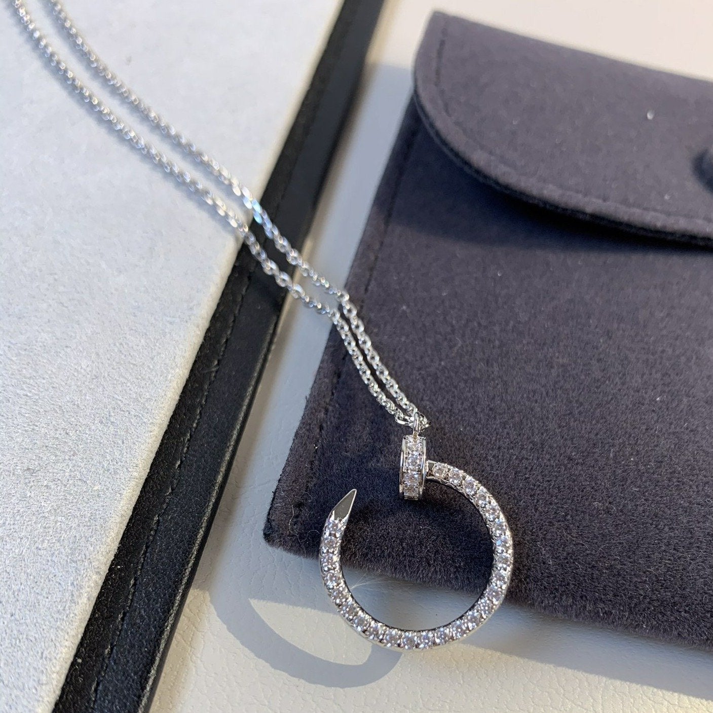 [ECHO ]JUSTE NECKLACE SILVER DIAMONDS