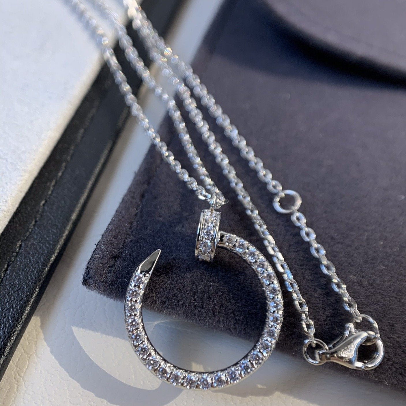 [ECHO ]JUSTE NECKLACE SILVER DIAMONDS