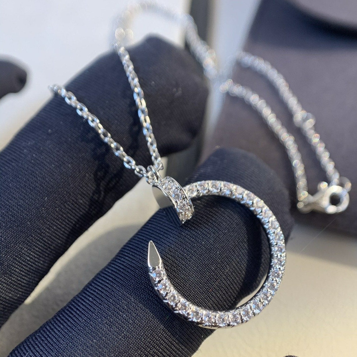 [ECHO ]JUSTE NECKLACE SILVER DIAMONDS
