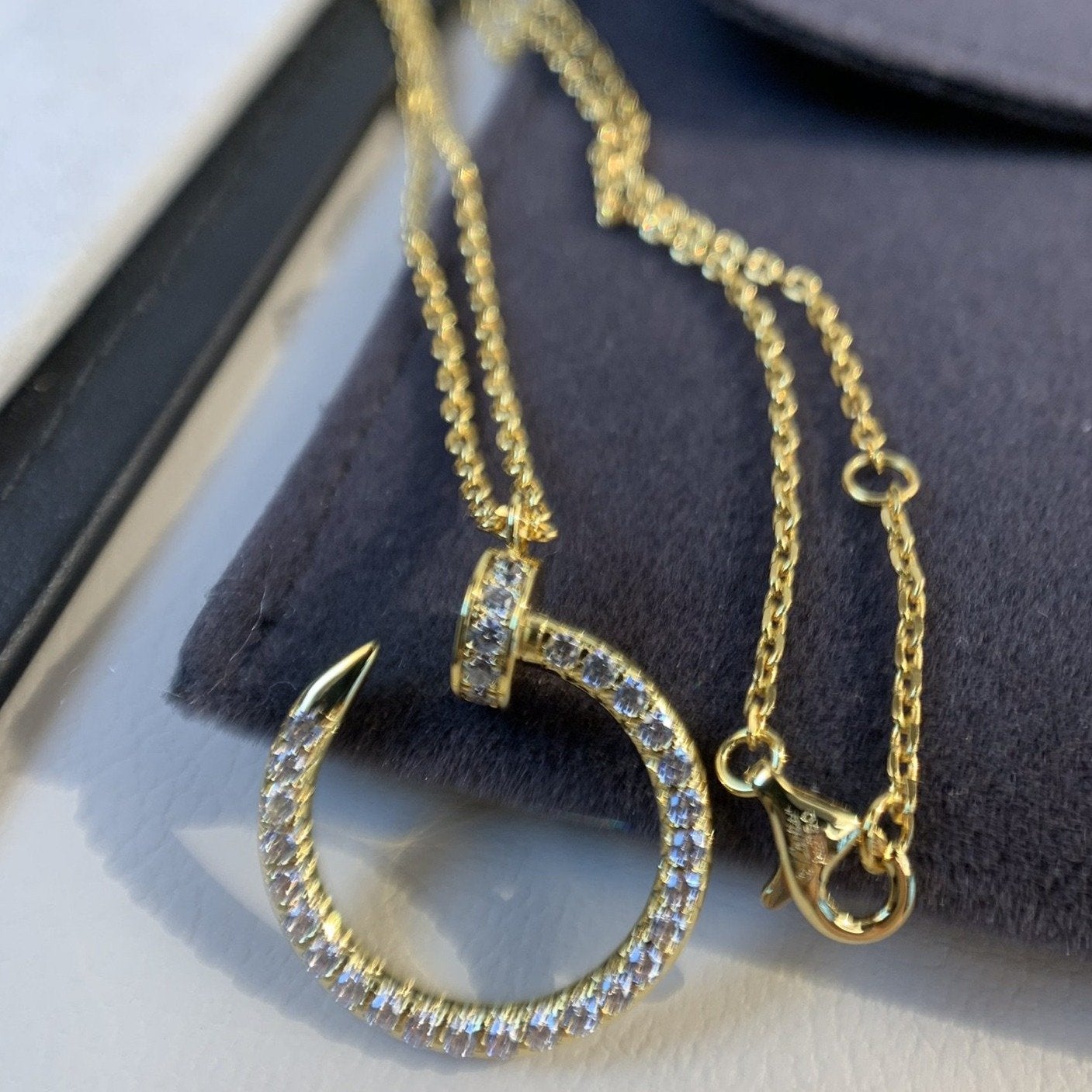 [ECHO ]JUSTE NECKLACE GOLD DIAMONDS