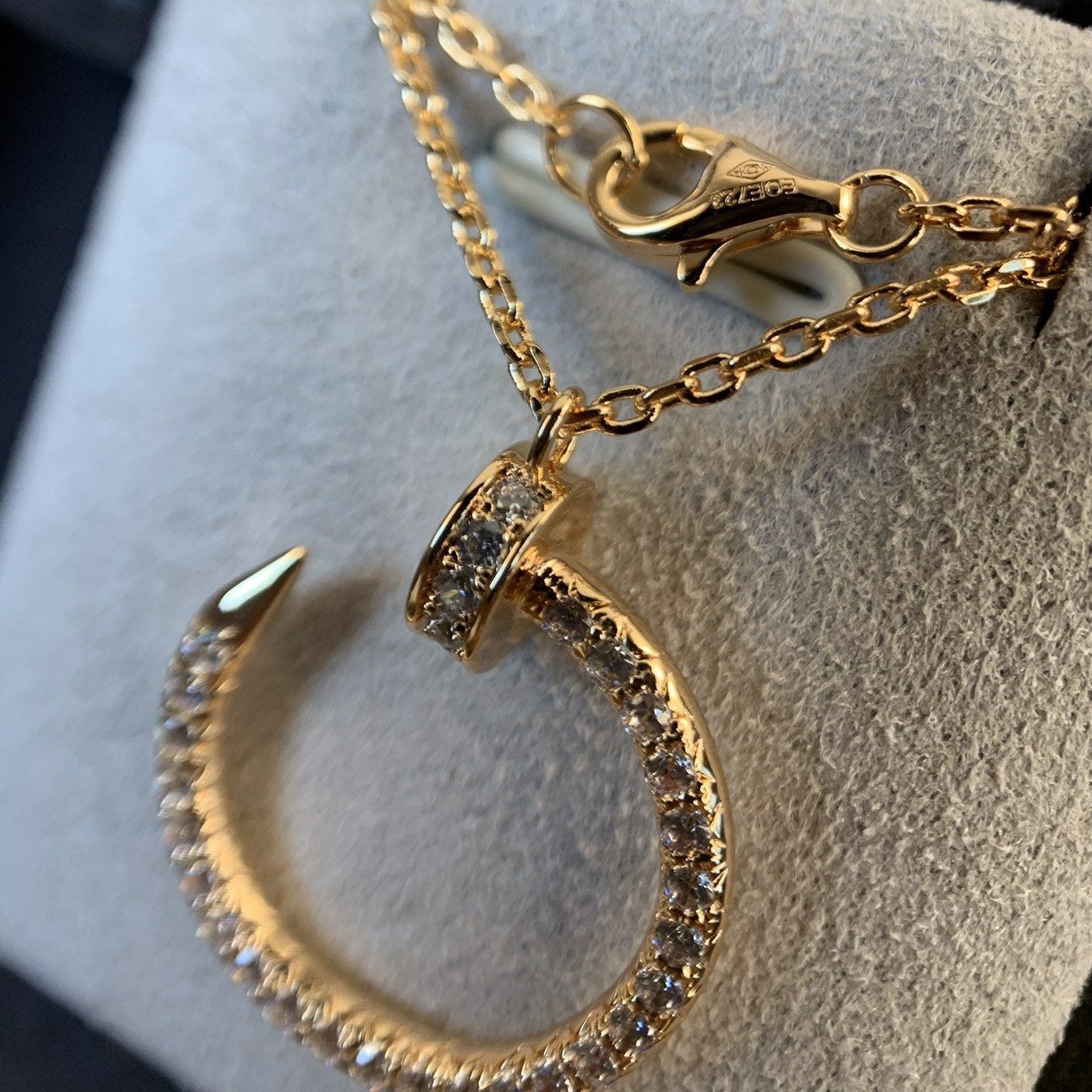 [ECHO ]JUSTE NECKLACE PINK GOLD DIAMONDS