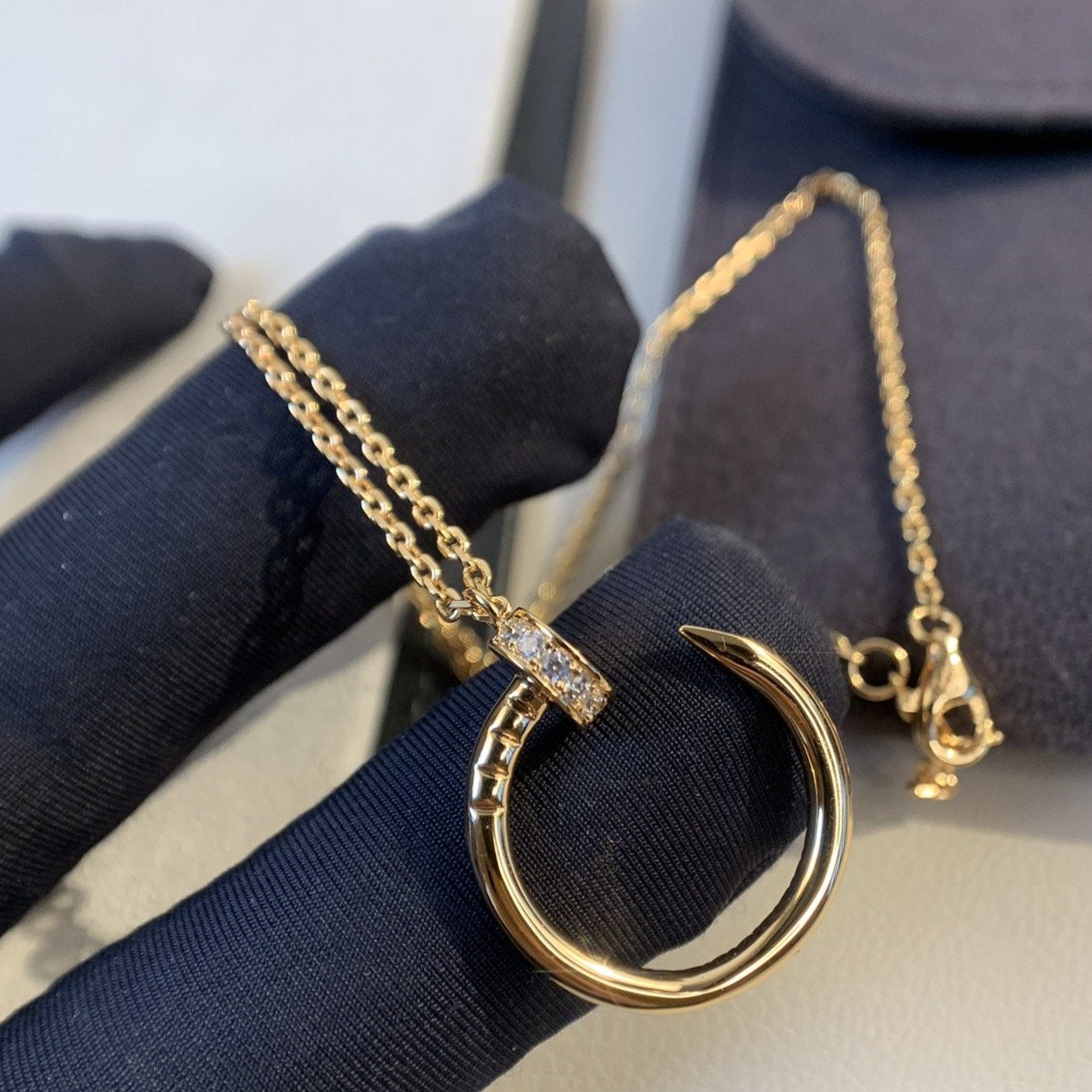 [ECHO ]JUSTE NECKLACE PINK GOLD DIAMONDS