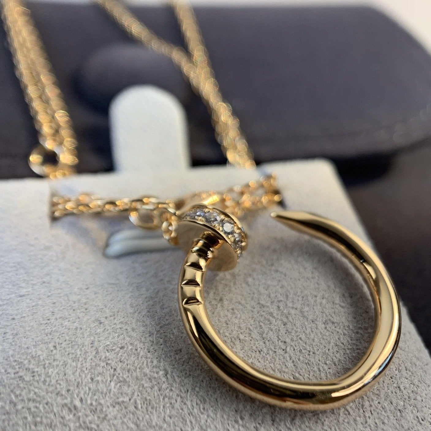 [ECHO ]JUSTE NECKLACE PINK GOLD DIAMONDS