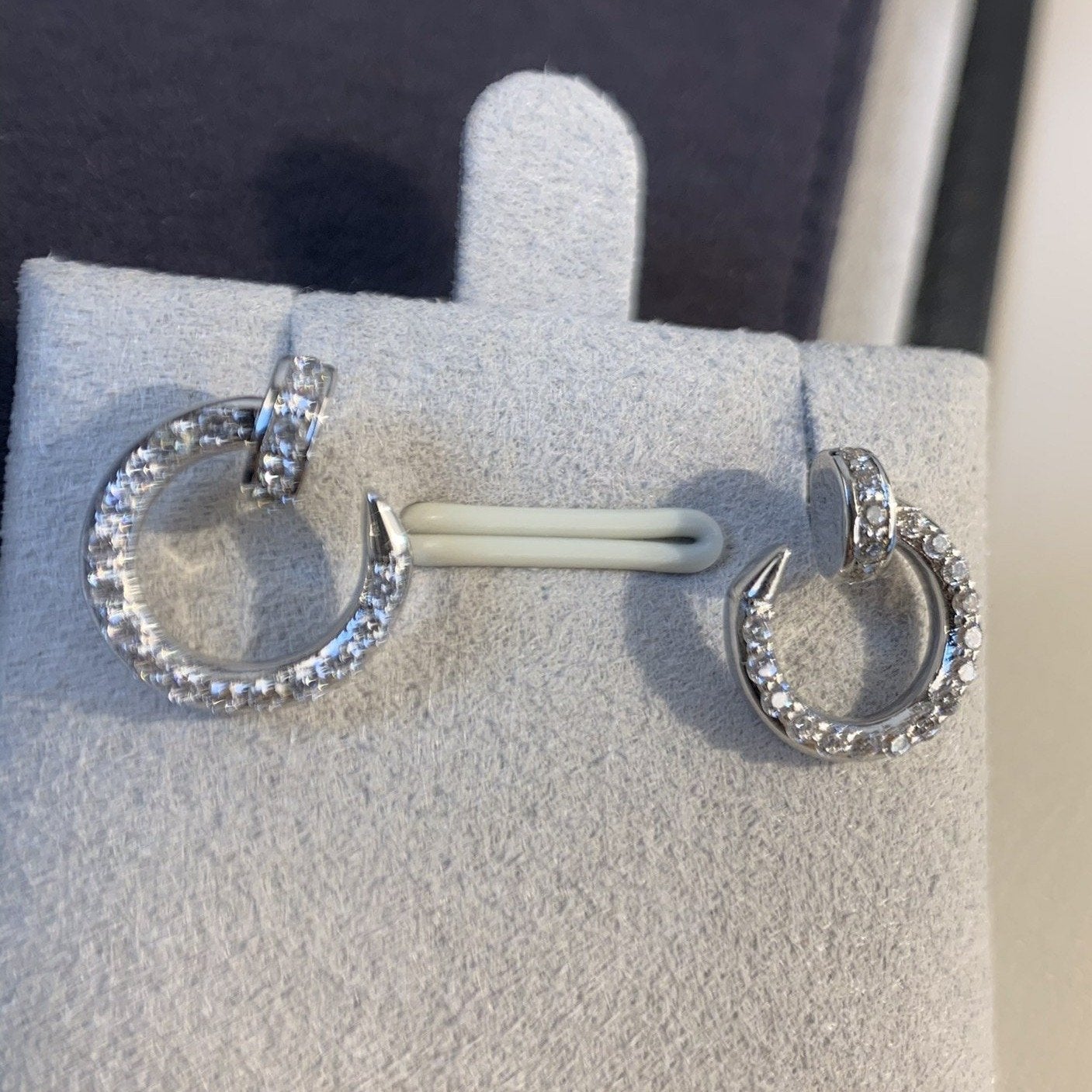 [ECHO ]JUSTE EARRINGS SILVER DIAMONDS