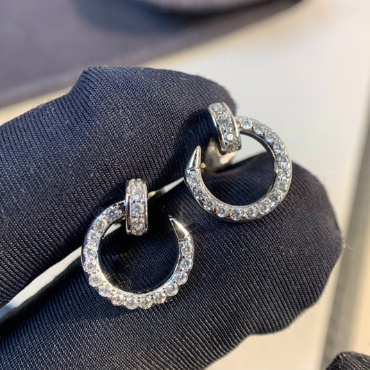 [ECHO ]JUSTE EARRINGS SILVER DIAMONDS