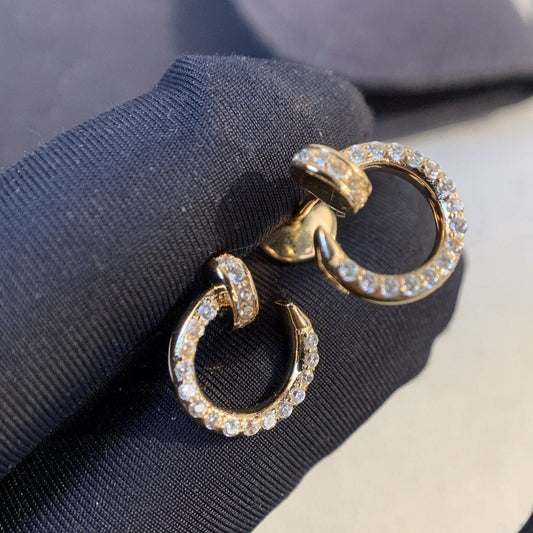 [ECHO ]JUSTE EARRINGS GOLD DIAMONDS