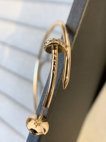 [ECHO ]JUSTE EARRINGS GOLD DIAMONDS 1.8MM