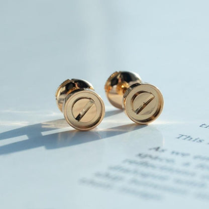 [ECHO ]LOVE EARRINGS PINK GOLD 10MM