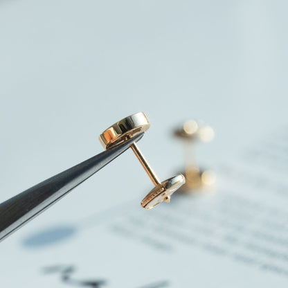 [ECHO ]LOVE EARRINGS PINK GOLD 10MM