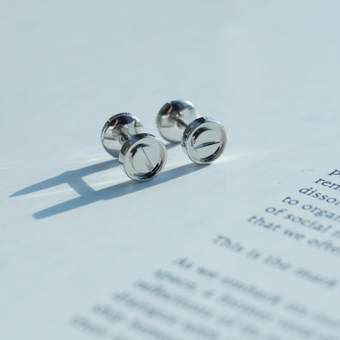 [ECHO ]LOVE EARRINGS SILVER 10MM