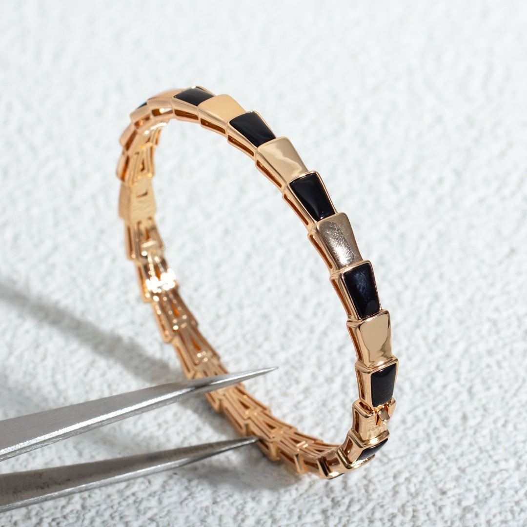 [ECHO ]SERPENTI BRACELET PINK GOLD ONYX
