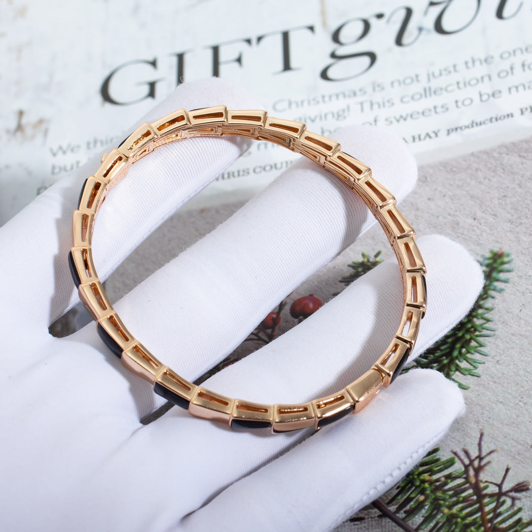 [ECHO ]SERPENTI BRACELET PINK GOLD ONYX