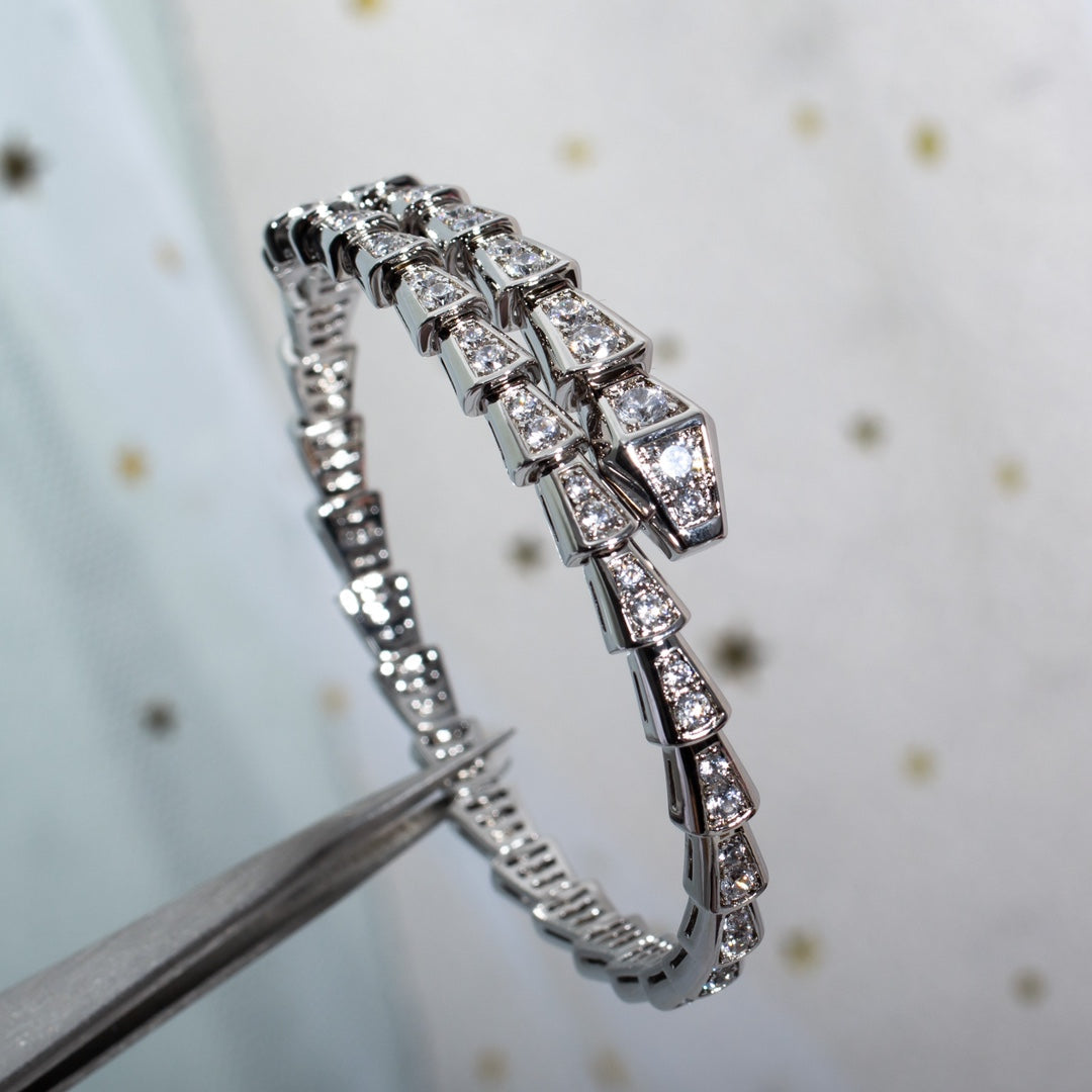 [ECHO ]SERPENTI BRACELET 6MM SILVER DIAMOND