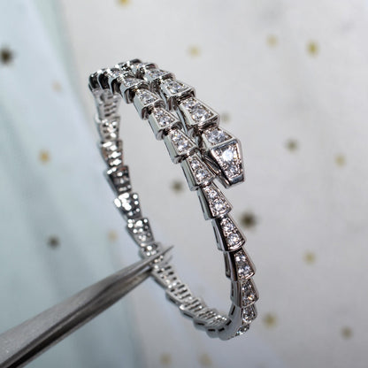 [ECHO ]SERPENTI BRACELET 6MM SILVER DIAMOND