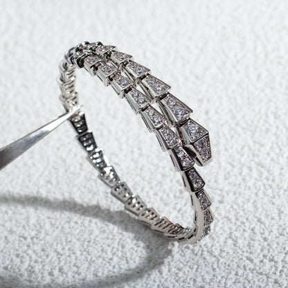 [ECHO ]SERPENTI BRACELET 6MM SILVER DIAMOND
