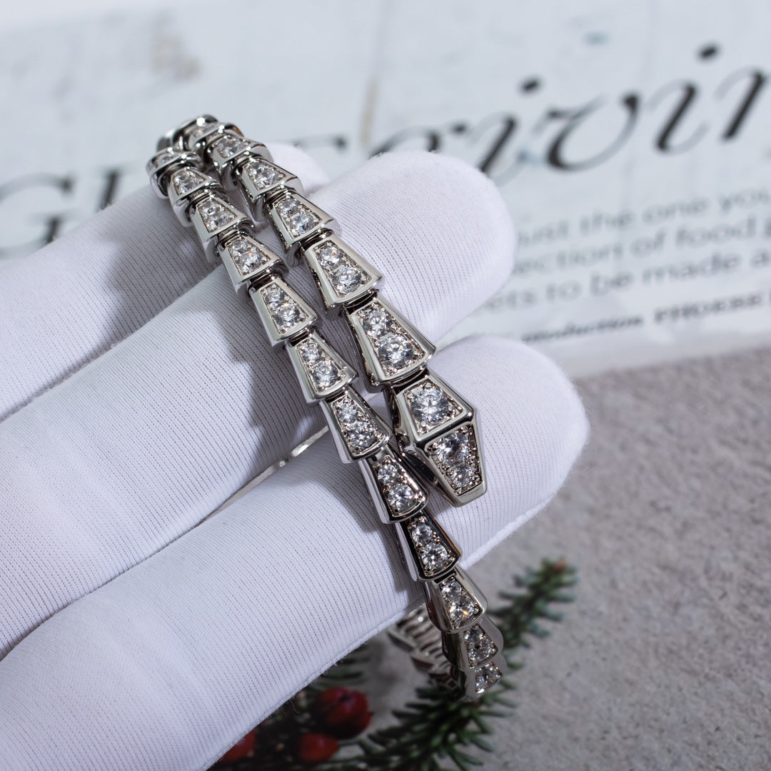 [ECHO ]SERPENTI BRACELET 6MM SILVER DIAMOND
