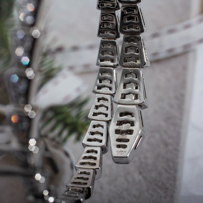[ECHO ]SERPENTI BRACELET 6MM SILVER DIAMOND
