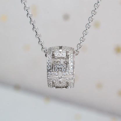 [ECHO ]PARENTESI NECKLACE SILVER DIAMOND