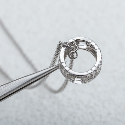 [ECHO ]PARENTESI NECKLACE SILVER DIAMOND