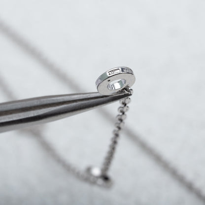 [ECHO ]PARENTESI NECKLACE SILVER DIAMOND