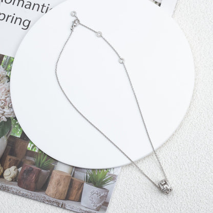 [ECHO ]PARENTESI NECKLACE SILVER DIAMOND