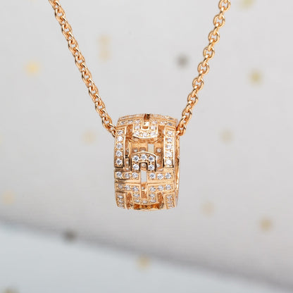 [ECHO ]PARENTESI NECKLACE PINK GOLD DIAMOND