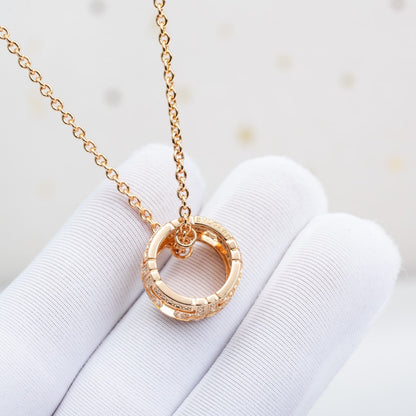 [ECHO ]PARENTESI NECKLACE PINK GOLD DIAMOND