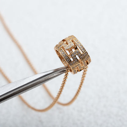 [ECHO ]PARENTESI NECKLACE PINK GOLD DIAMOND