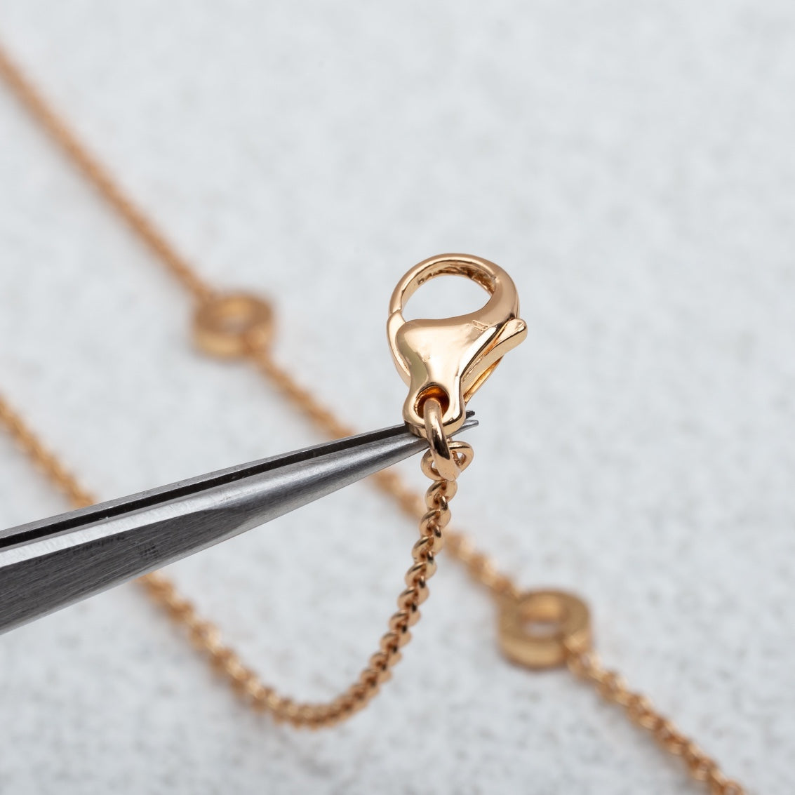 [ECHO ]PARENTESI NECKLACE PINK GOLD DIAMOND