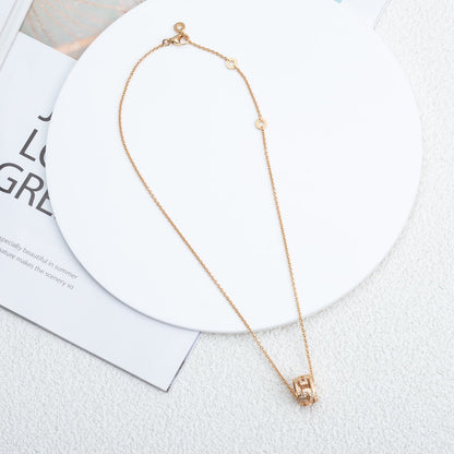 [ECHO ]PARENTESI NECKLACE PINK GOLD DIAMOND