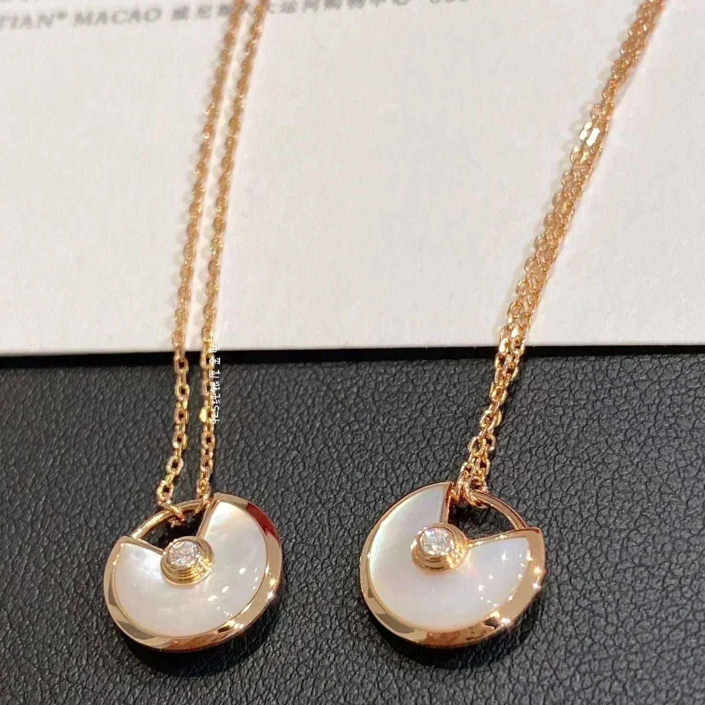 [ECHO ]AMULETTE ROSE GOLD MOP NECKLACE