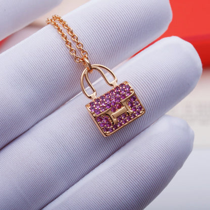 [ECHO ]CONSTANCE PEDANT PURPLE DIAMOND NECKLACE