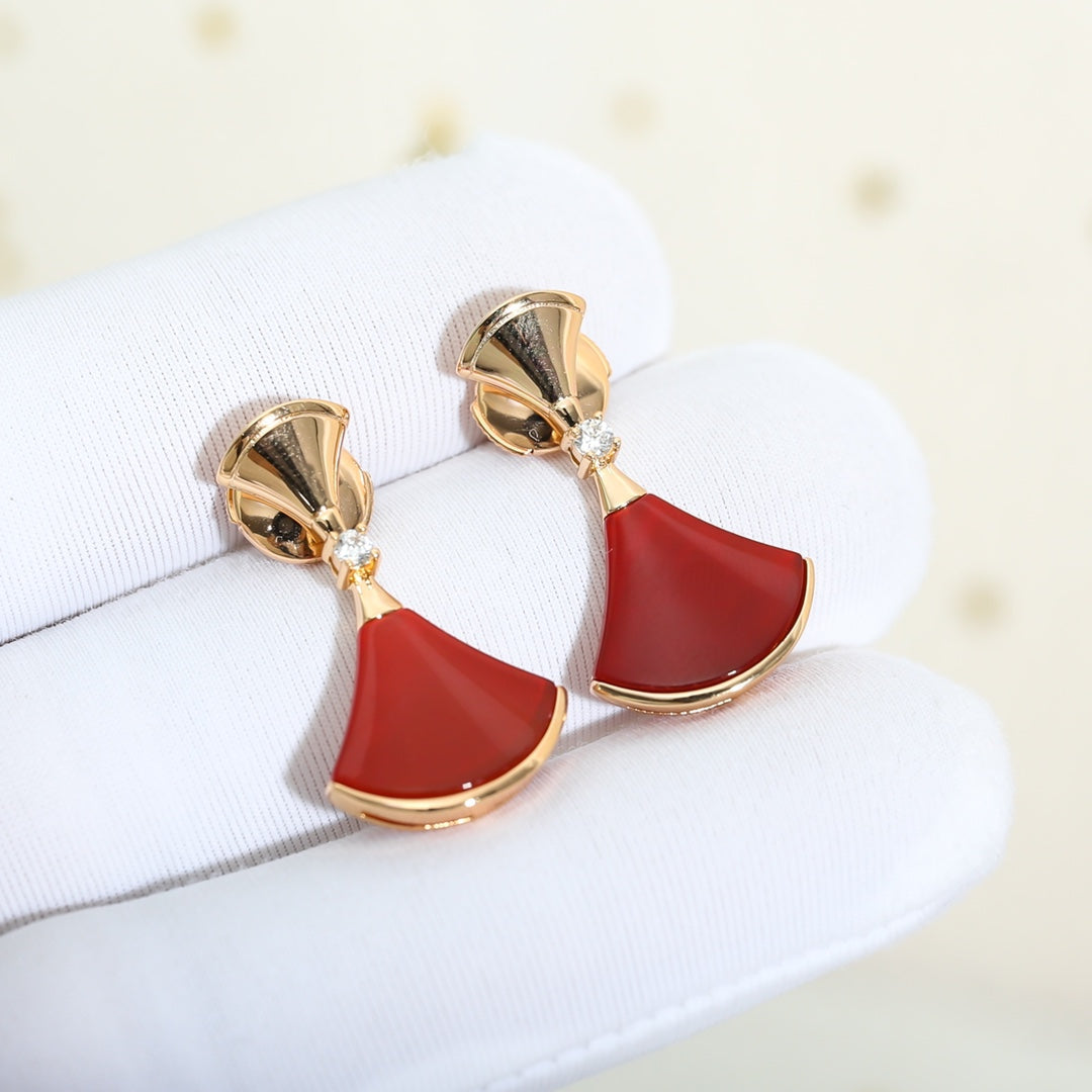 [ECHO ]DREAM Carnelian PINK GOLD EARRINGS
