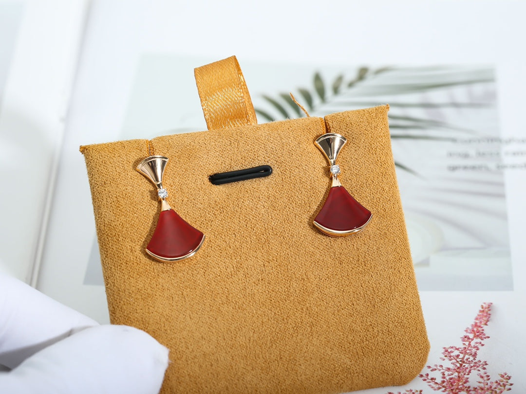 [ECHO ]DREAM Carnelian PINK GOLD EARRINGS
