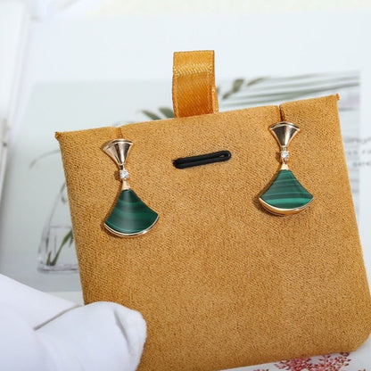 [ECHO ]DREAM MALACHITE PINK GOLD EARRINGS