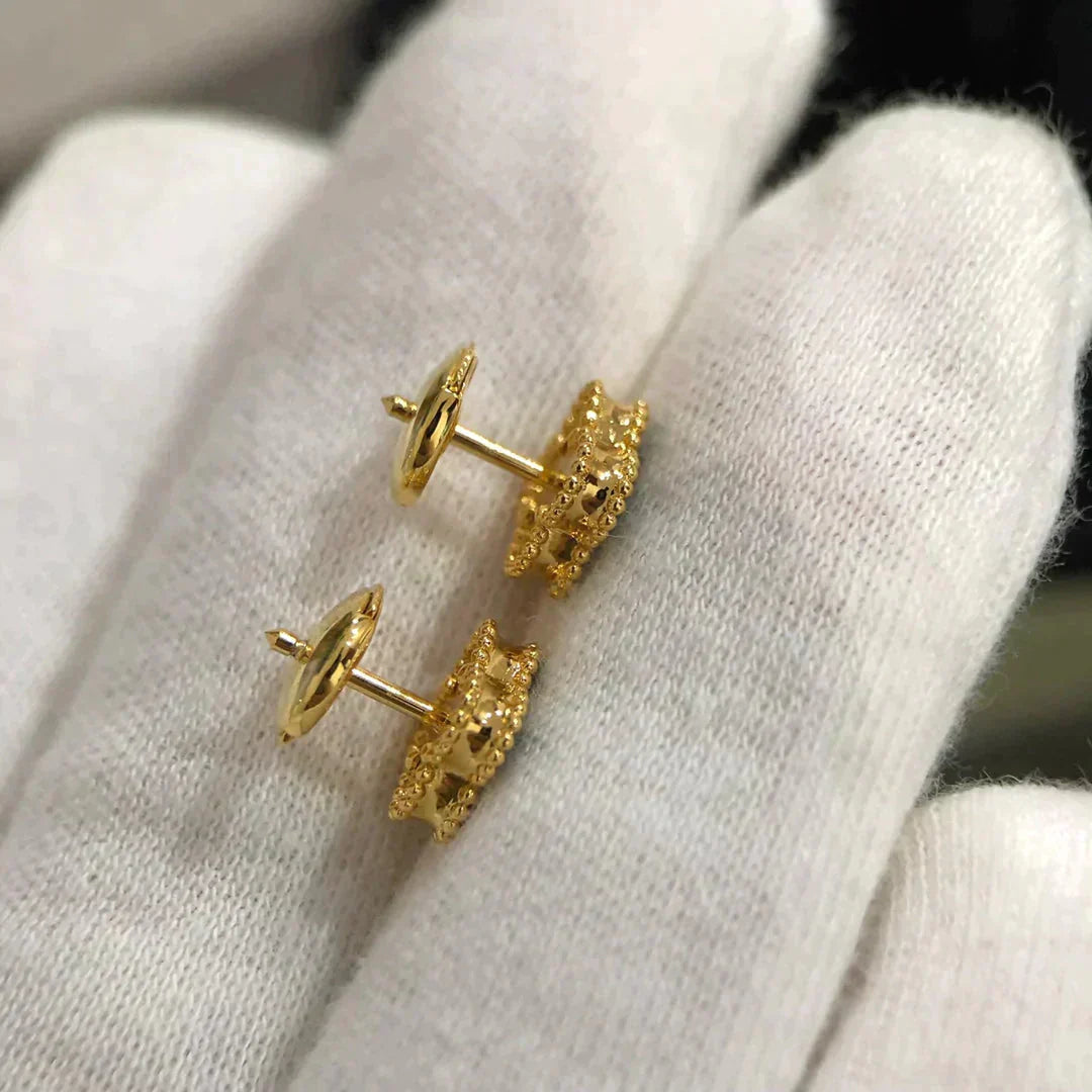 [ECHO ]CLOVER MINI 9.5MM MALACHITE  EARRINGS