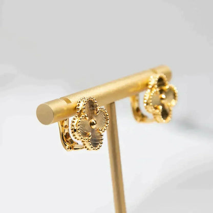 [ECHO ]CLOVER MEDIUM 1 MOTIFS LASER EARRINGS