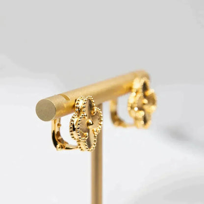 [ECHO ]CLOVER MEDIUM 1 MOTIFS LASER EARRINGS