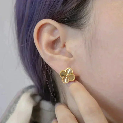[ECHO ]CLOVER MEDIUM 1 MOTIFS LASER EARRINGS