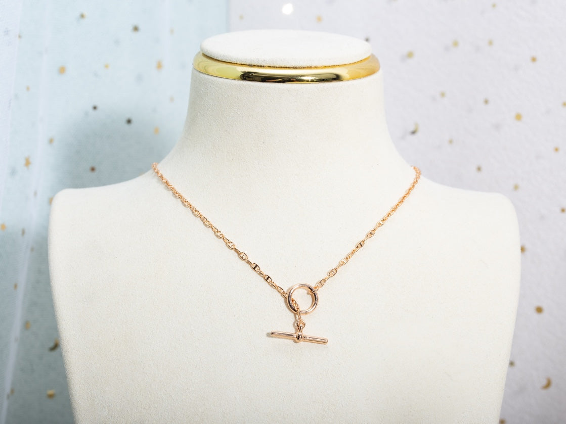[ECHO ]ECHAPPEE NECKLACE PINK GOLD