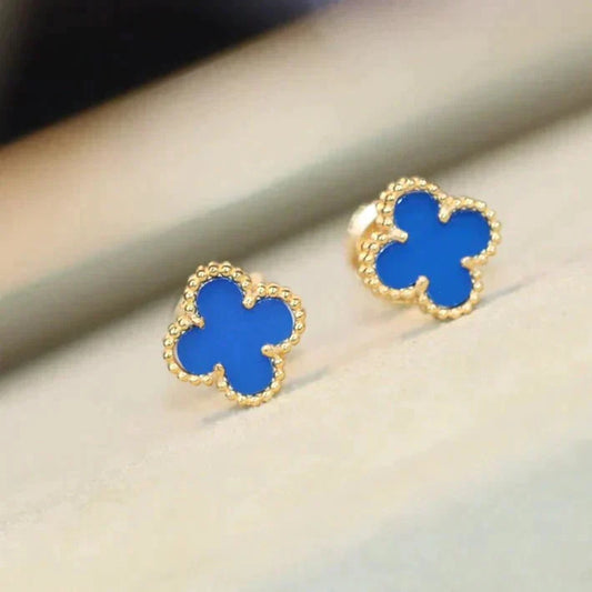 [ECHO ]CLOVER MINI 9.5MM TURQUOISE EARRINGS