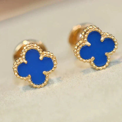 [ECHO ]CLOVER MINI 9.5MM TURQUOISE EARRINGS