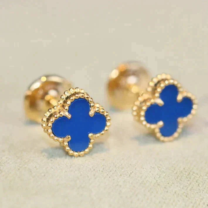 [ECHO ]CLOVER MINI 9.5MM TURQUOISE EARRINGS
